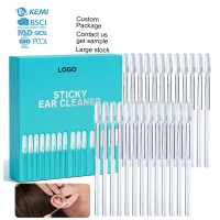 Wholesale Reusable Silicone Sticky Ear Cleaning Stick Soft Rubber Head Plastic Handle Gentle Adhesive Ear Pick for Kids Adults
